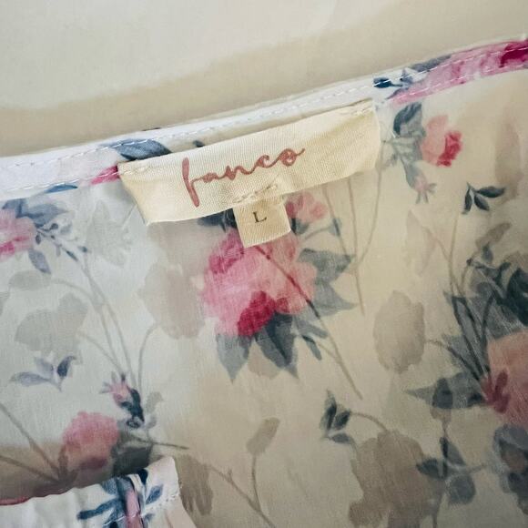 Fanco Multicolored Floral Ruffle Dress Size L Large - Picture 4 of 7